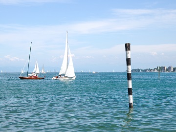 Bodensee mit Segelbooten