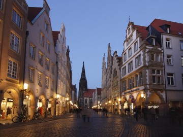 Altstadt von Münster in der Dämmerung