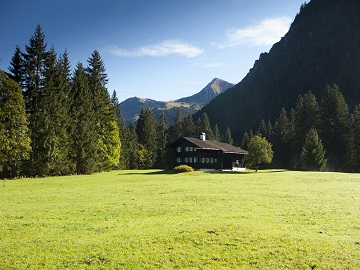 Eine Alm in Vorarlberg.