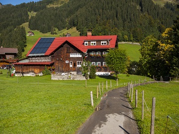 Eine Almhütte in Vorarlberg.